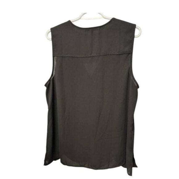Daniel Rainn black sleeveless V-neck top size L - Picture 2 of 3